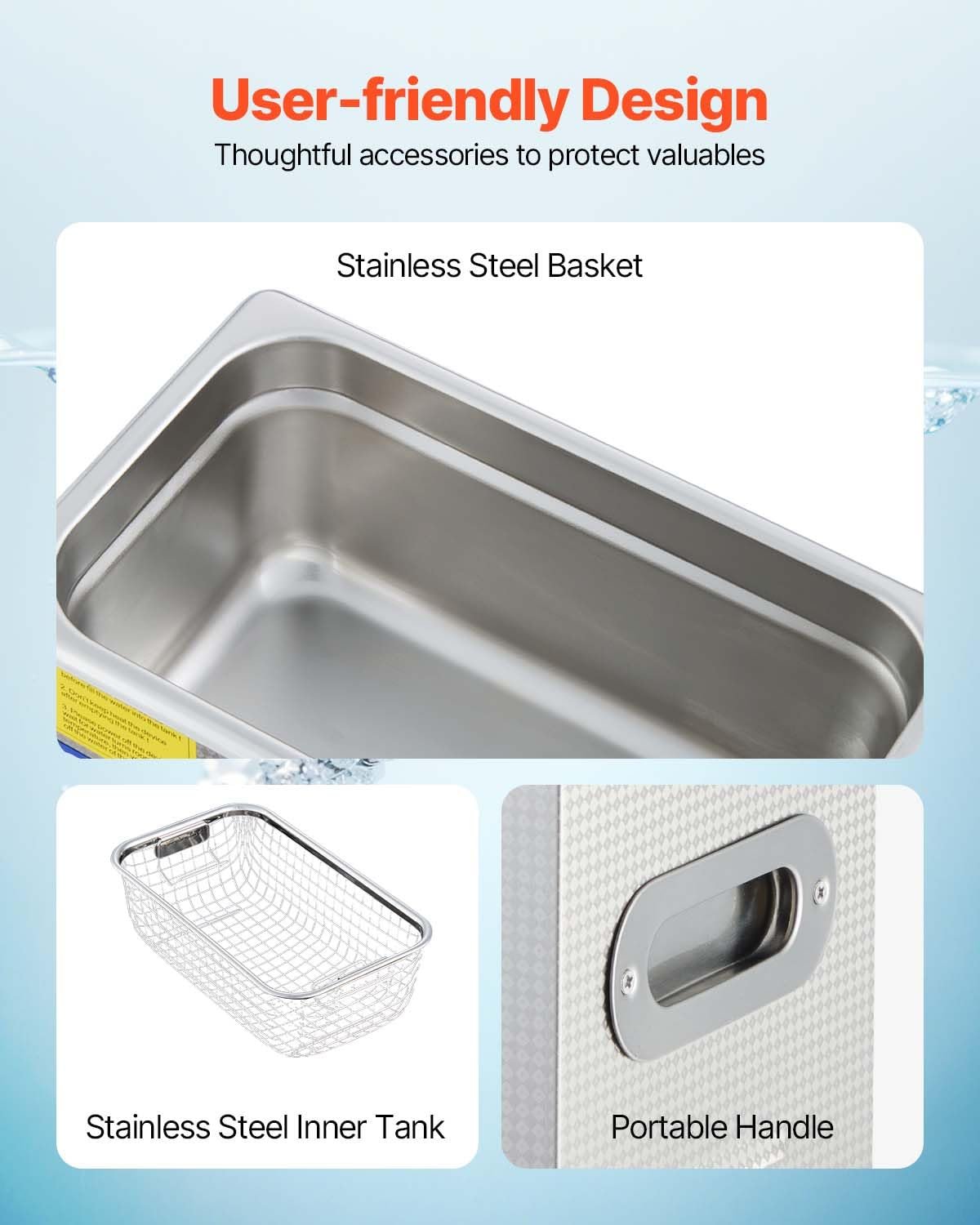 Ультразвуковой очиститель Vevor JPS-20A 3л Сірий, фото №4