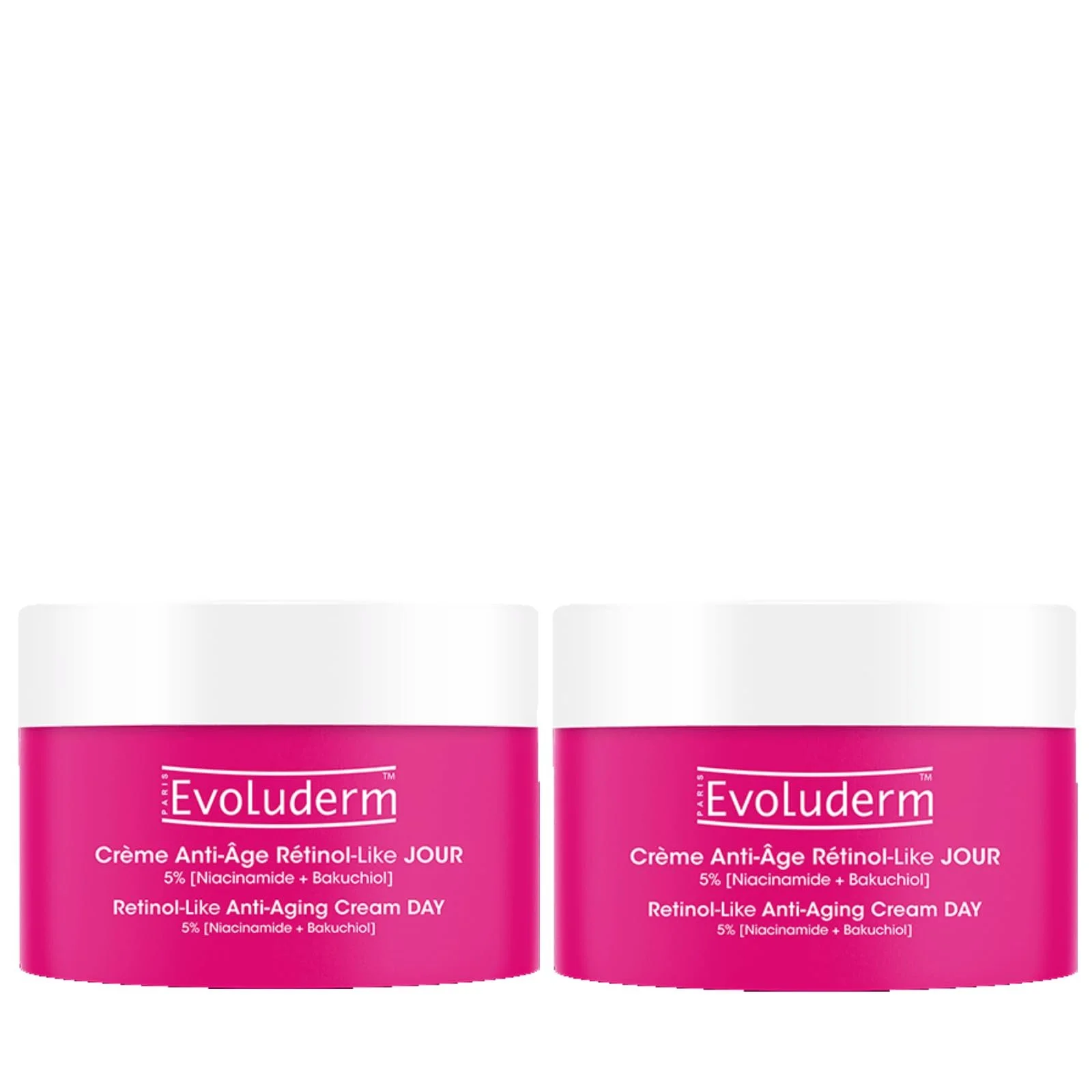 Денний антивіковий крем для обличчя EVOLUDERM Retinol-Like 96% натуральних інгредієнтів 2 x 50 мл, фото №1 Денний антивіковий крем для обличчя EVOLUDERM Retinol-Like 96% натуральних інгредієнтів 2 x 50 мл, фото №1