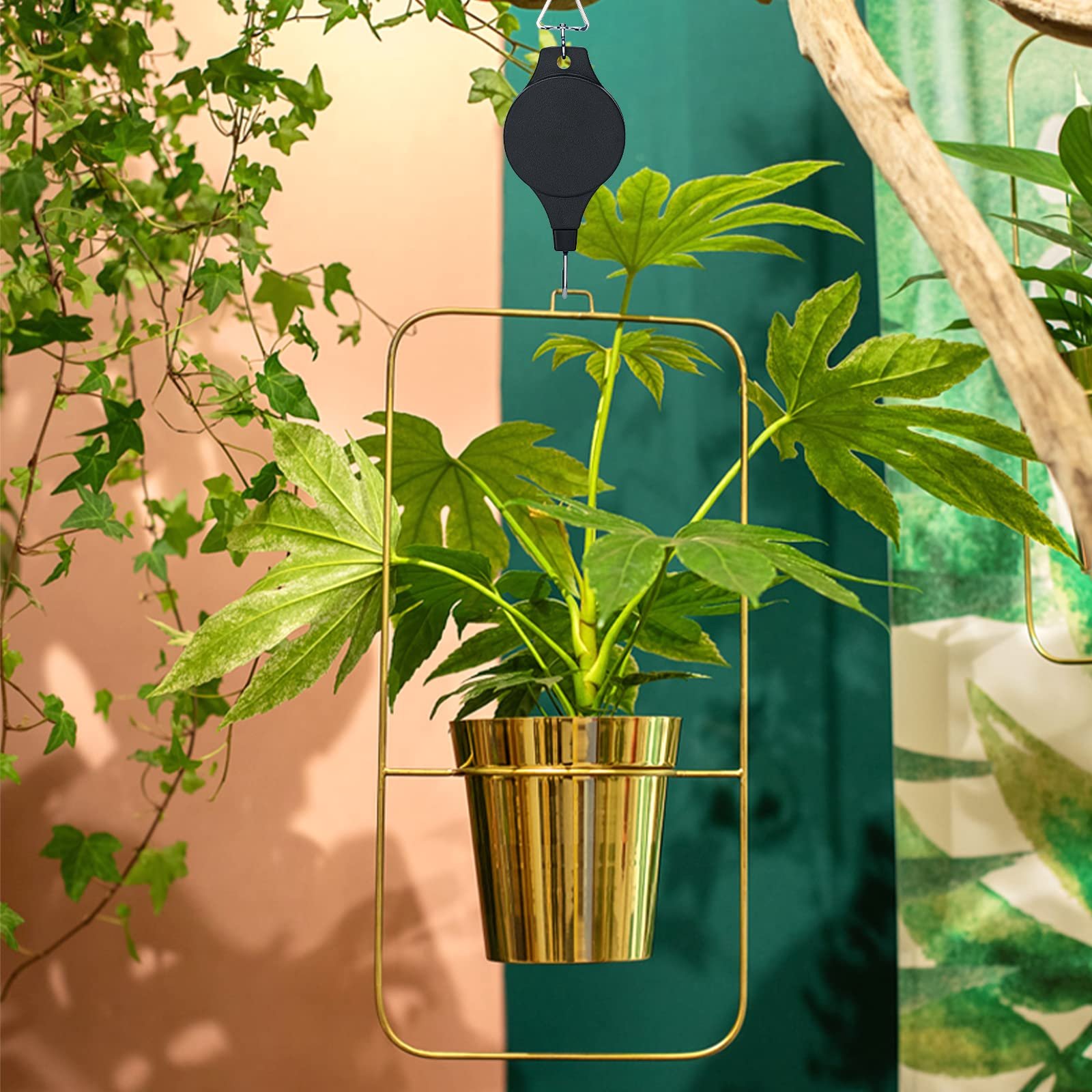 Підвісний підйомник для рослин KINGLAKE Набір 2 шт. Регульований гачок з тросом, фото №4 Підвісний підйомник для рослин KINGLAKE Набір 2 шт. Регульований гачок з тросом, фото №4