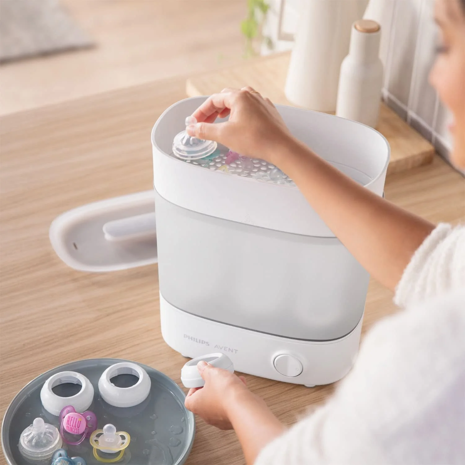 Подарунковий набір Philips Avent: електричний молоковідсмоктувач SCD340/31 та стерилізатор SCF291/00, BPA-Free, фото №6 Подарунковий набір Philips Avent: електричний молоковідсмоктувач SCD340/31 та стерилізатор SCF291/00, BPA-Free, фото №6