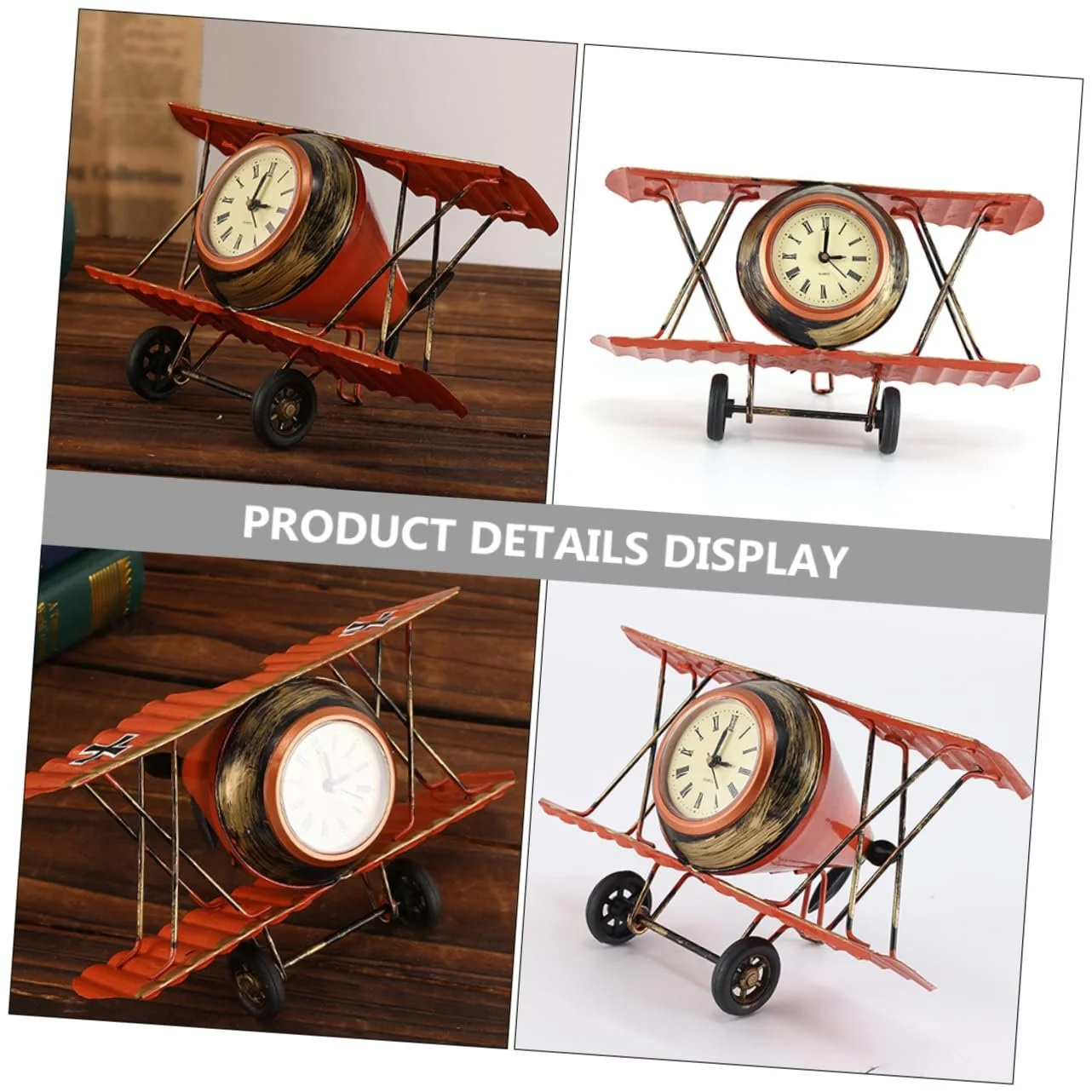 Настільний годинник MUCKLILY Flugzeiguhr Вінтажний стиль Декоративний, фото №9 Настільний годинник MUCKLILY Flugzeiguhr Вінтажний стиль Декоративний, фото №9