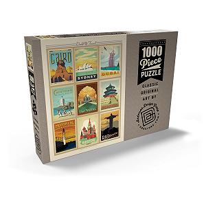 Пазл MyPuzzle Special Collection by Anderson Design Group World Travel, Collage, Vintage Poster 1000 элементов synthetic.ua - Фото 1
