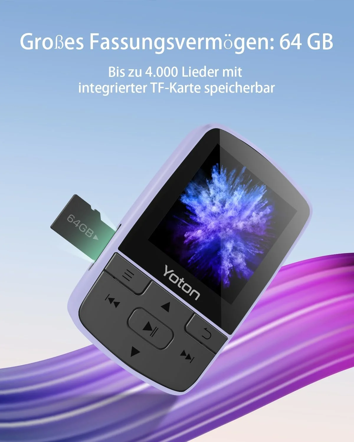 MP3 плеер YOTON 64GB Фиолетовый, фото №4