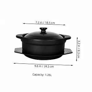 Кастрюля SOLUSTRE Casserole Pot керамическая с крышкой и двойной ручкой цена на synthetic.ua - Фото 1 Кастрюля SOLUSTRE Casserole Pot керамическая с крышкой и двойной ручкой synthetic.ua - Фото 1