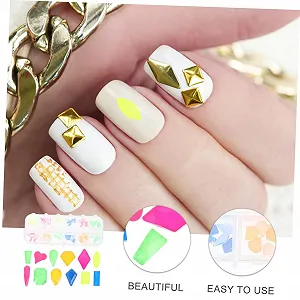 Стразы для ногтей COHEALI Набор 12 отделений Металлические прочные Аксессуары для ногтей для домашнего салона DIY Ногтевой дизайн для вечеринок и рукоделия synthetic.ua - Фото 1