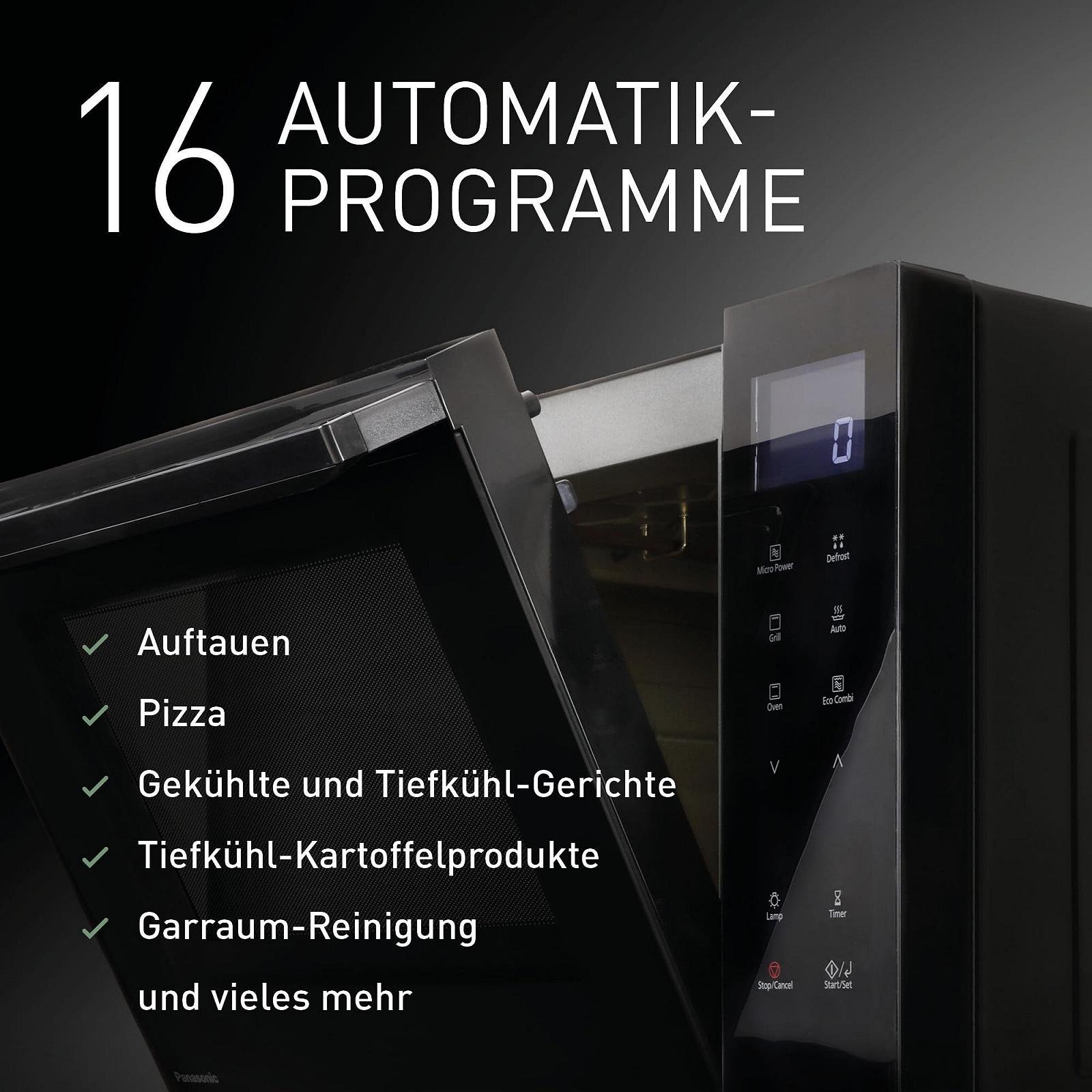 Мікрохвильова піч комбінована Panasonic NN-DF38PBEPG 1000 Вт, 23 л, Inverter-Tech, без поворотного столу, чорна, фото №7