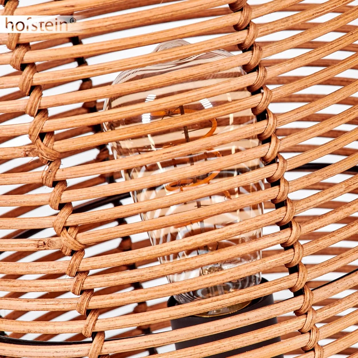 Настільна лампа Mulstrand Modern Boho Метал/Ротанг E27 Чорний/Натуральний, фото №7