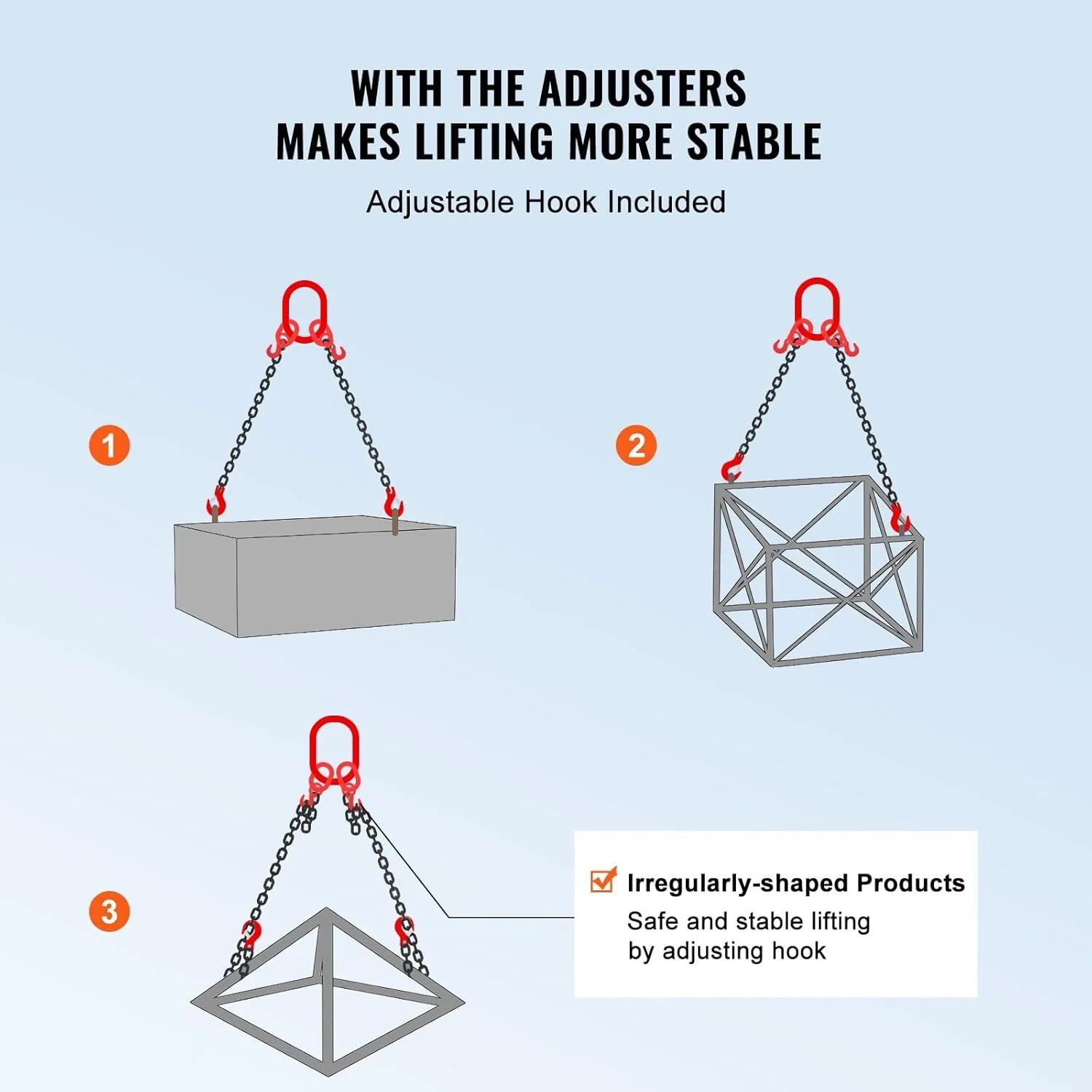 Строп цепной двухветвистый DL8ммx1,8м-2А /  G80 / 3 т, фото №5
