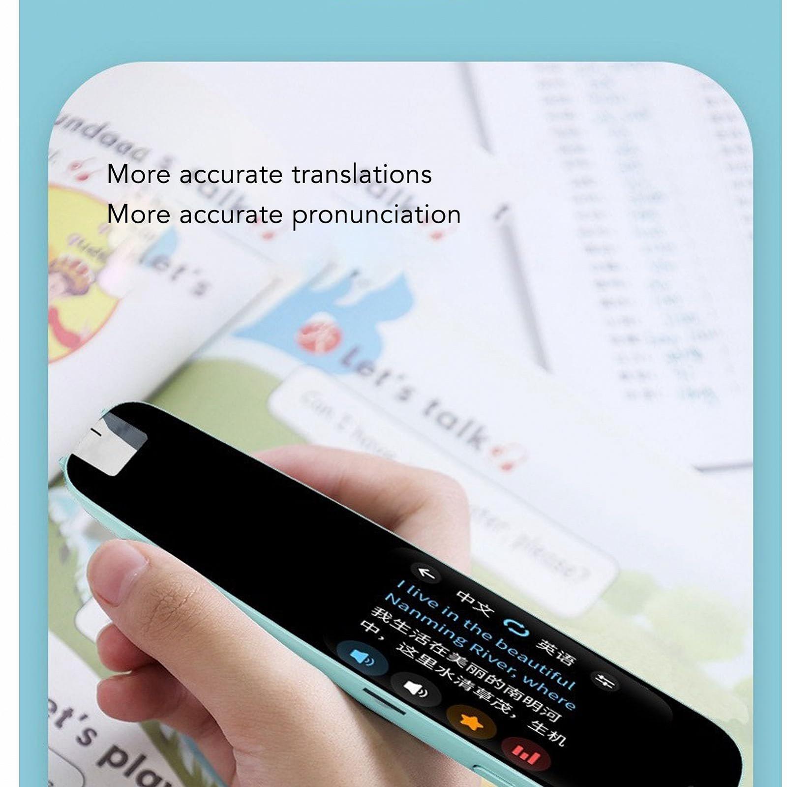 Портативний пристрій для перекладу голосу Cryfokt, офлайн сканування Синій, фото №4