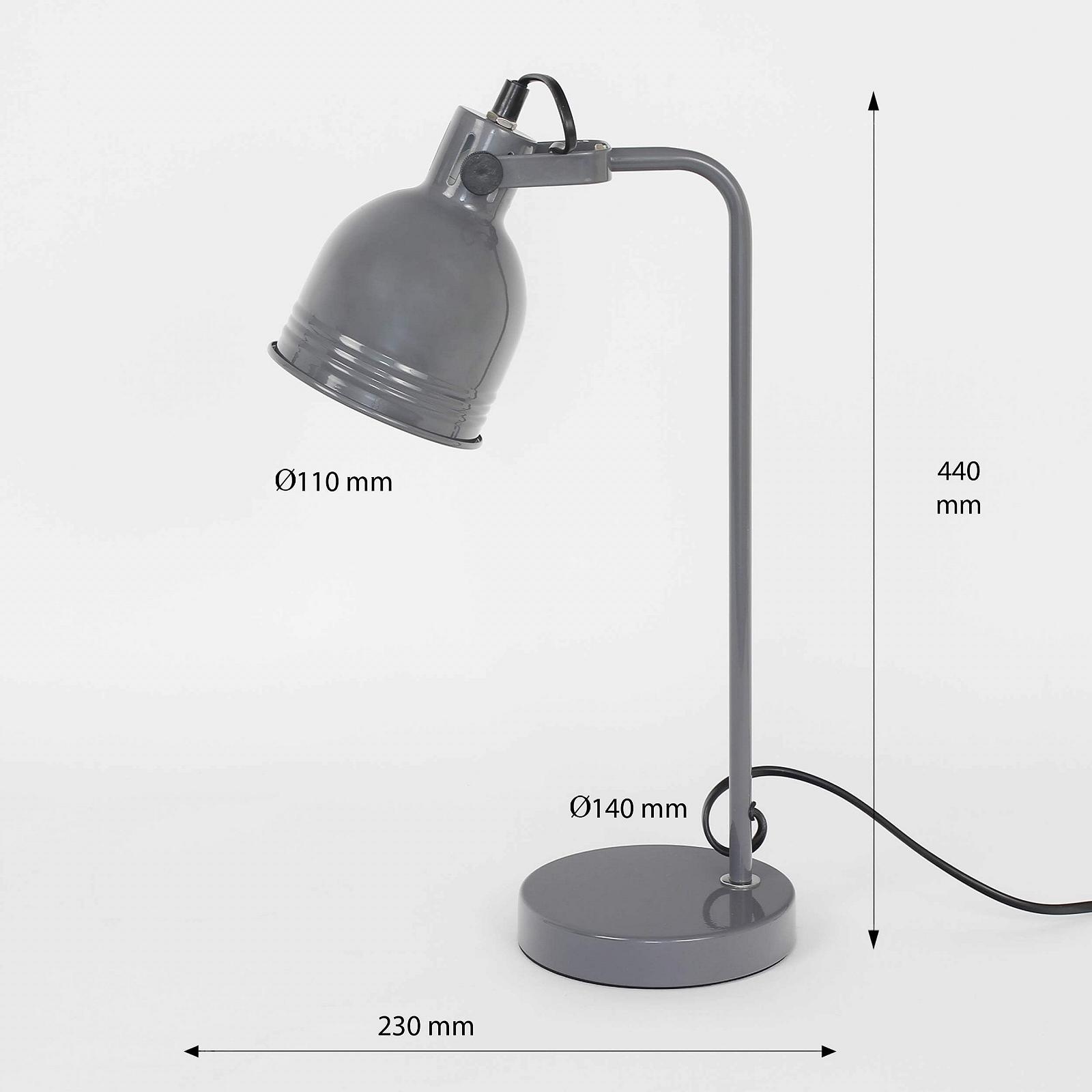 Настільна лампа Retro Design з поворотним плафоном E14 для офісу Grey, фото №5