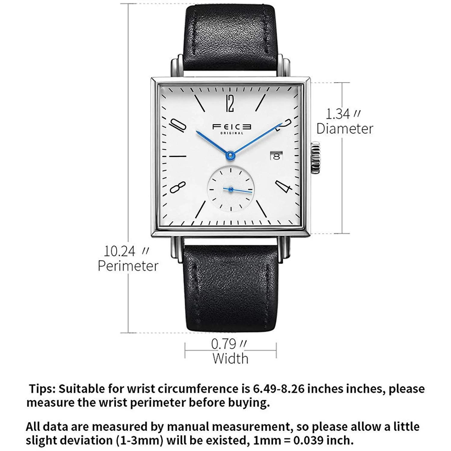 Механічний годинник унісекс квадратний Feice FM301 з автоматичним механізмом, фото №4 Механічний годинник унісекс квадратний Feice FM301 з автоматичним механізмом, фото №4