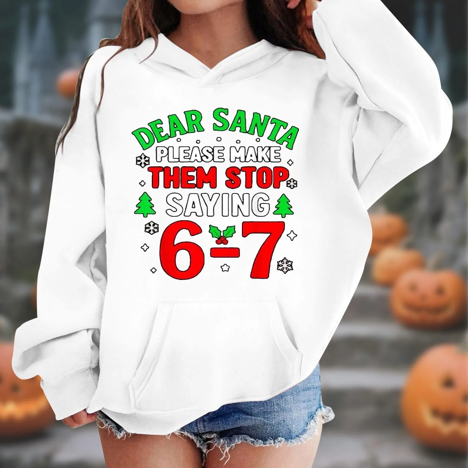 Толстовка для дівчинки з капюшоном з модним принтом, фото №3