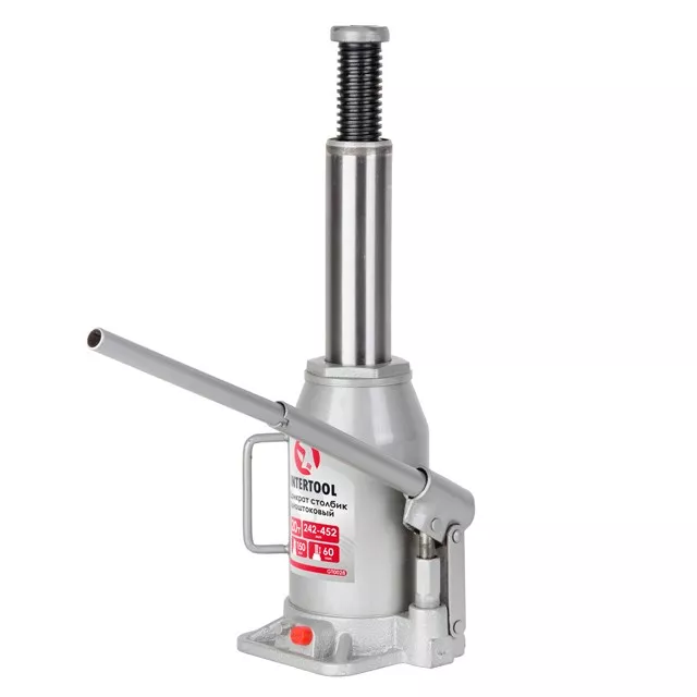 Домкрат столбик одноштоковый 20т INTERTOOL GT0028, фото №2