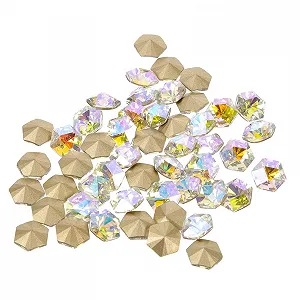Кліпси для волосся FRCOLOR 50 шт. Камені для вечірнього манікюру Шестикутні - Фото 1