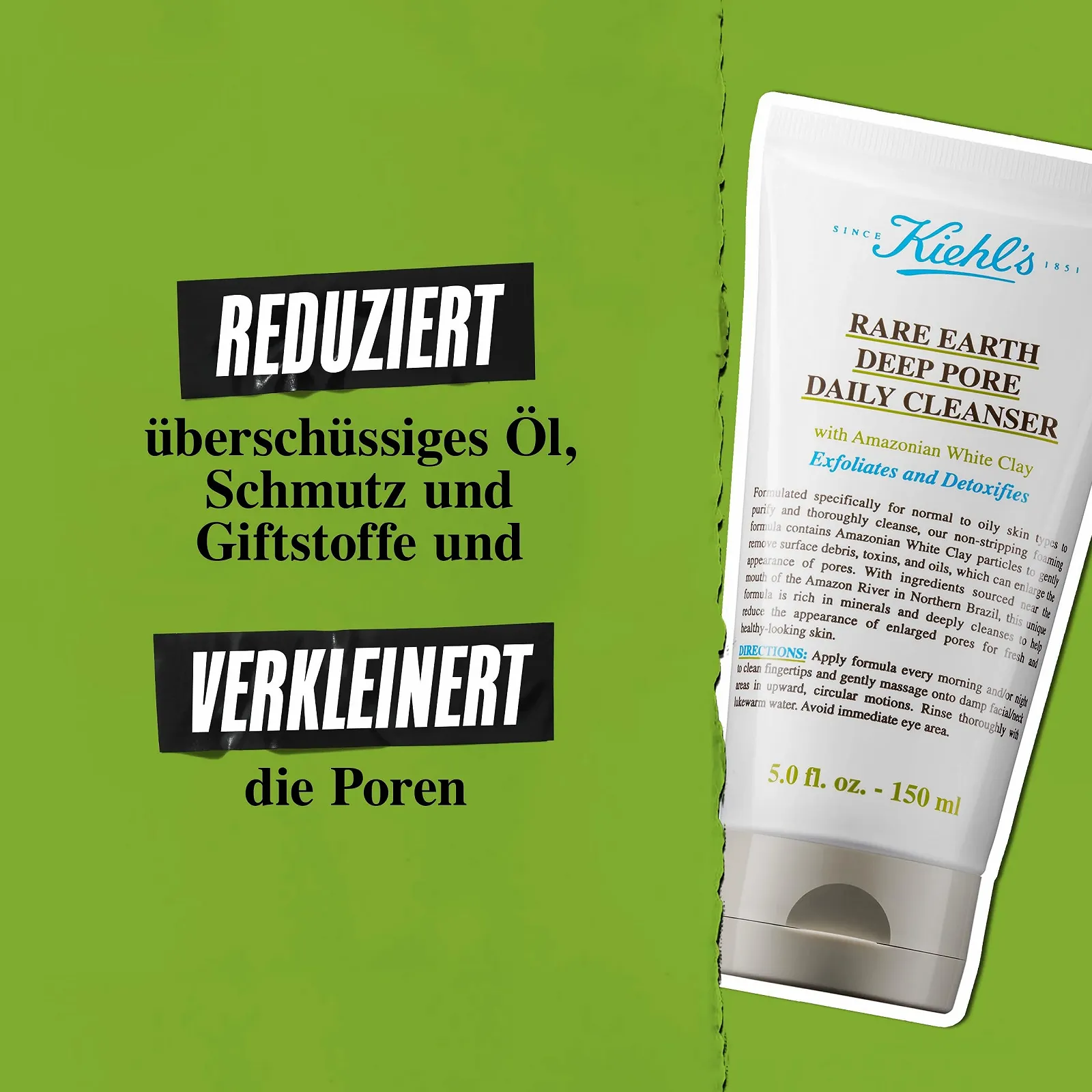 Очищувальний Засіб для Глибокого Очищення Пор KIEHL'S Rare Earth Deep Pore Daily Cleanser, 150 мл, фото №3