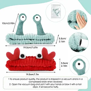 Набір з пов'язок на голову для вмивання, косметичнаушу, догляду за шкірою та краси synthetic.ua - Фото 1