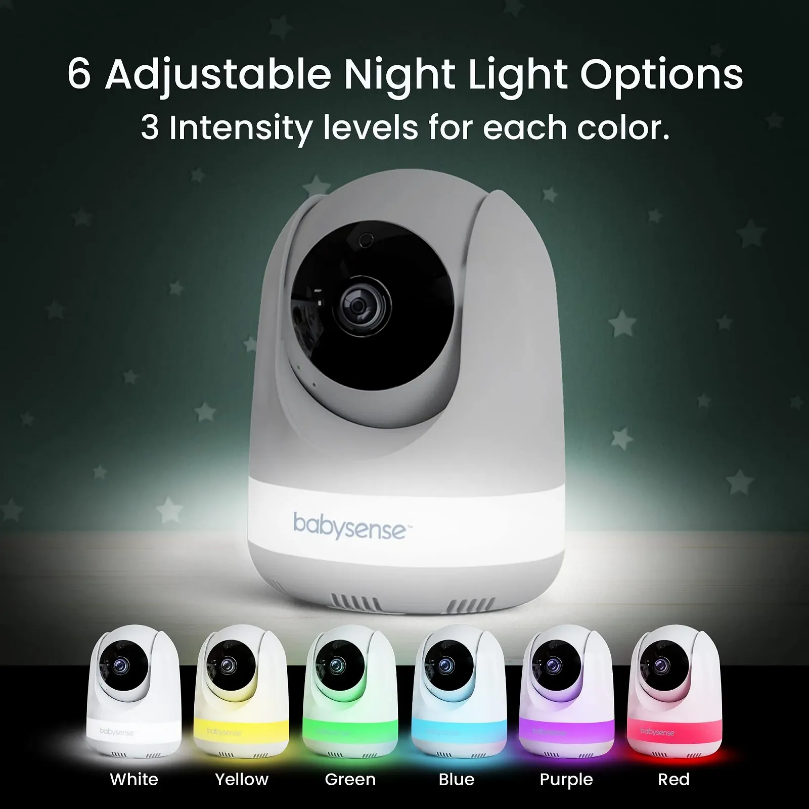 Додаткова камера для відеоняні Babysense MaxView Two-Way Talkback Night Vision RGB Night Light, фото №4