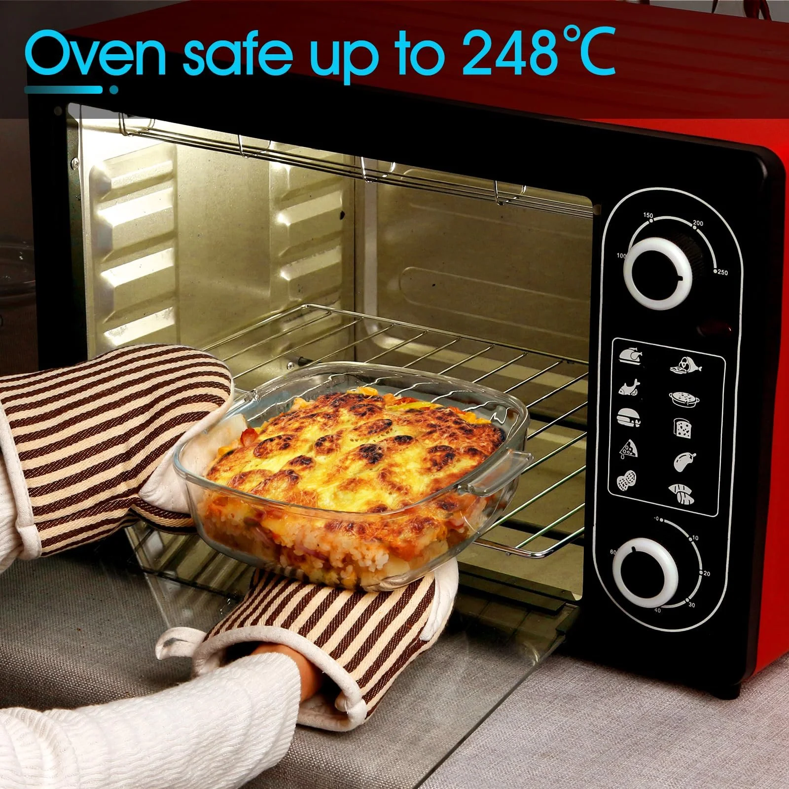 Форма для запекания NUTRIUPS С крышкой Стеклянная 1.2 л 17 см Small, фото №4