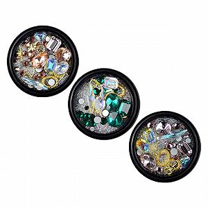 Украшения для ногтей из страз POPETPOP Прозрачный, Розовое Золото - Фото 1