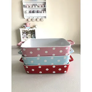 Форма для запекания Isabelle Rose Shabby Chic 5132 Polka Dot Керамическая synthetic.ua - Фото 1