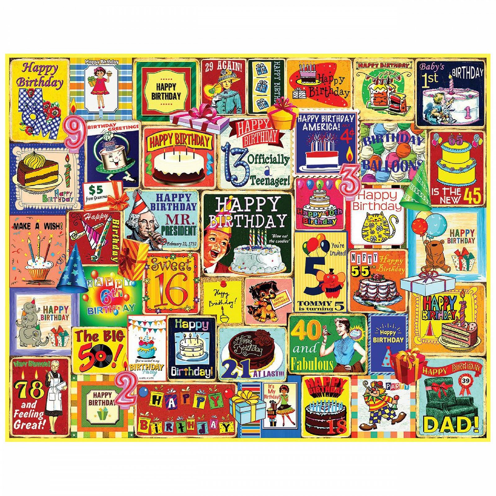 Пазл White Mountain Happy Birthday Колаж 1000 деталей, фото №3