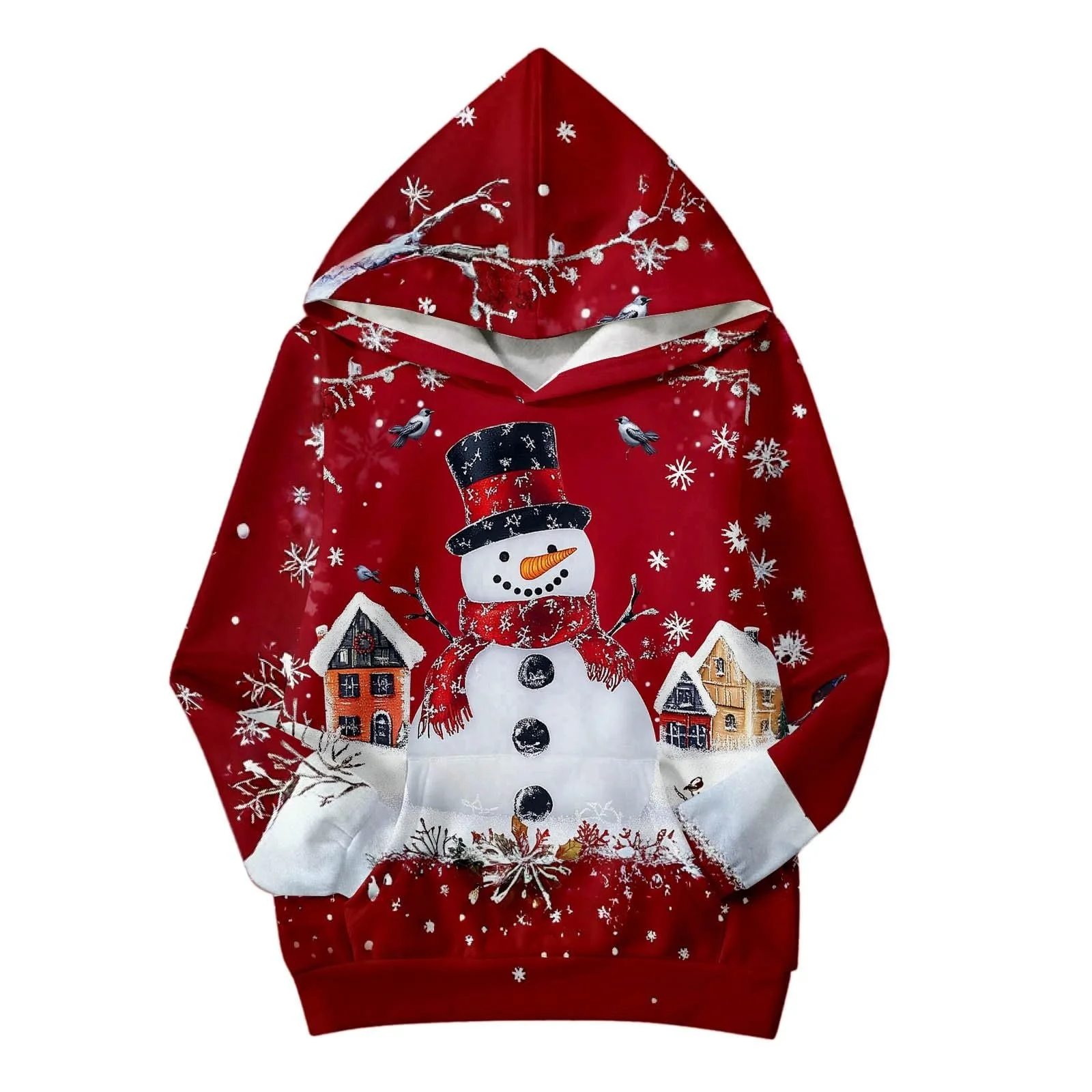 Різдвяний Світшот з капюшоном для дівчинки, з графічним принтом літер, фото №2