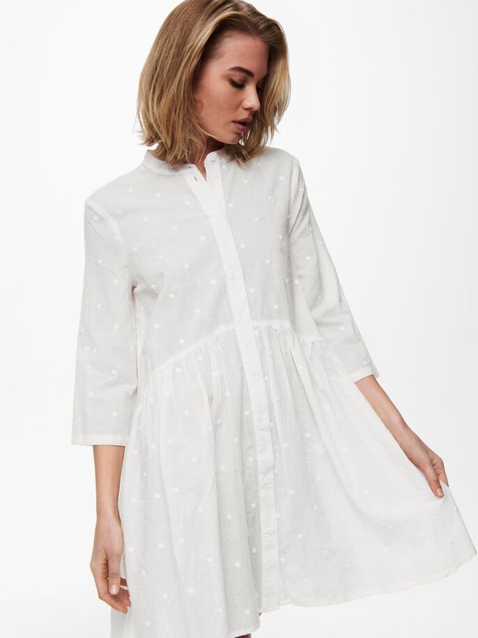 Сукня ONLCHICAGO 3/4 SL LIFE  DNM DRESS 15228116 Cloud Dancer ONLY Білий M, фото №2