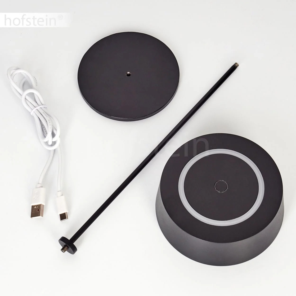 Настільна лампа Kouvi LED USB-C Акумуляторна димована IP54 Чорно-біла, фото №6