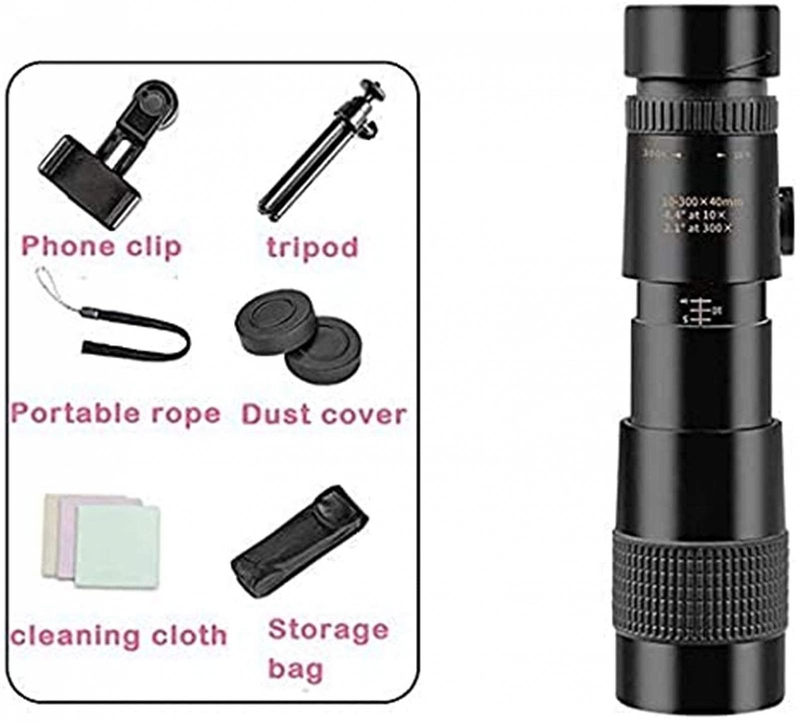 Подарунок Gift Super-Telezoom-Монокуляр 10–300x40 мм 4K кольоровий, фото №4