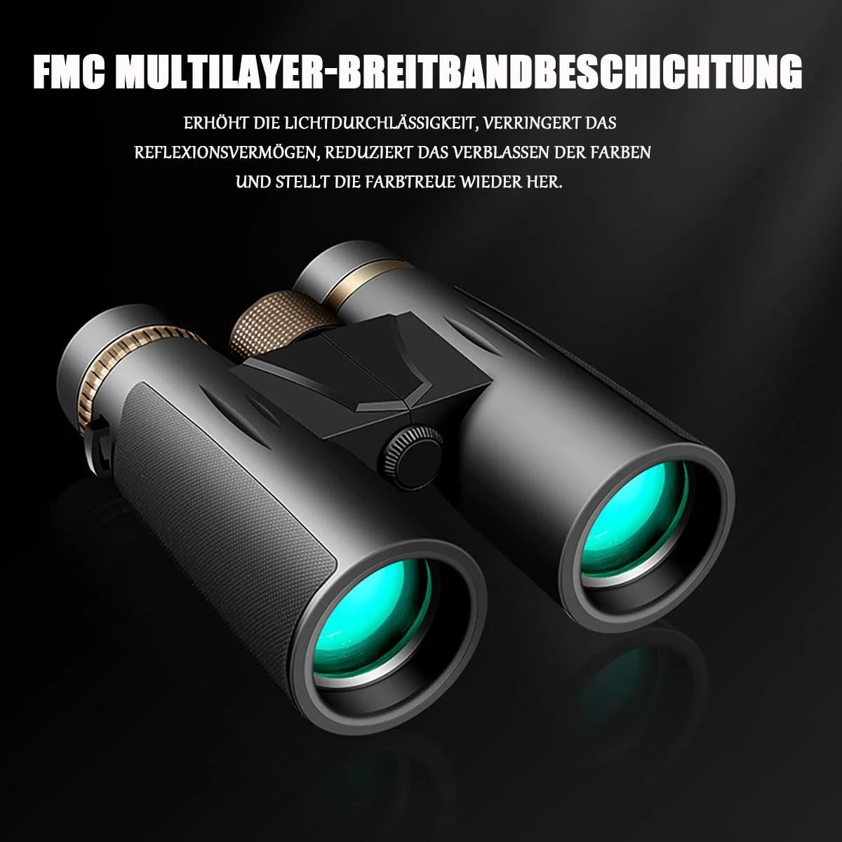 Бінокль DOCANIO Compact 10x42 510 г FMC, фото №4