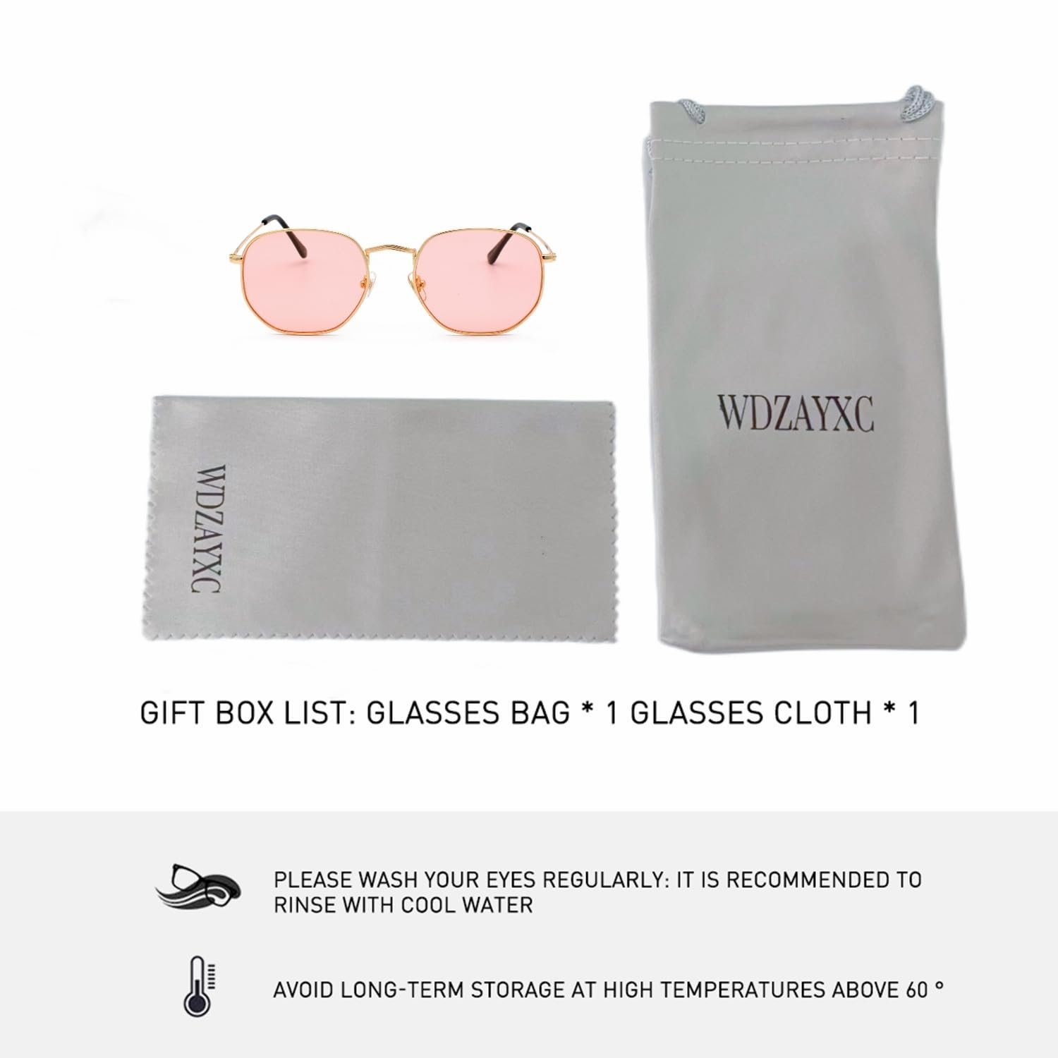 Модні багатокутні сонцезахисні окуляри WDZAYXC для чоловіків і жінок, фото №3 Модні багатокутні сонцезахисні окуляри WDZAYXC для чоловіків і жінок, фото №3