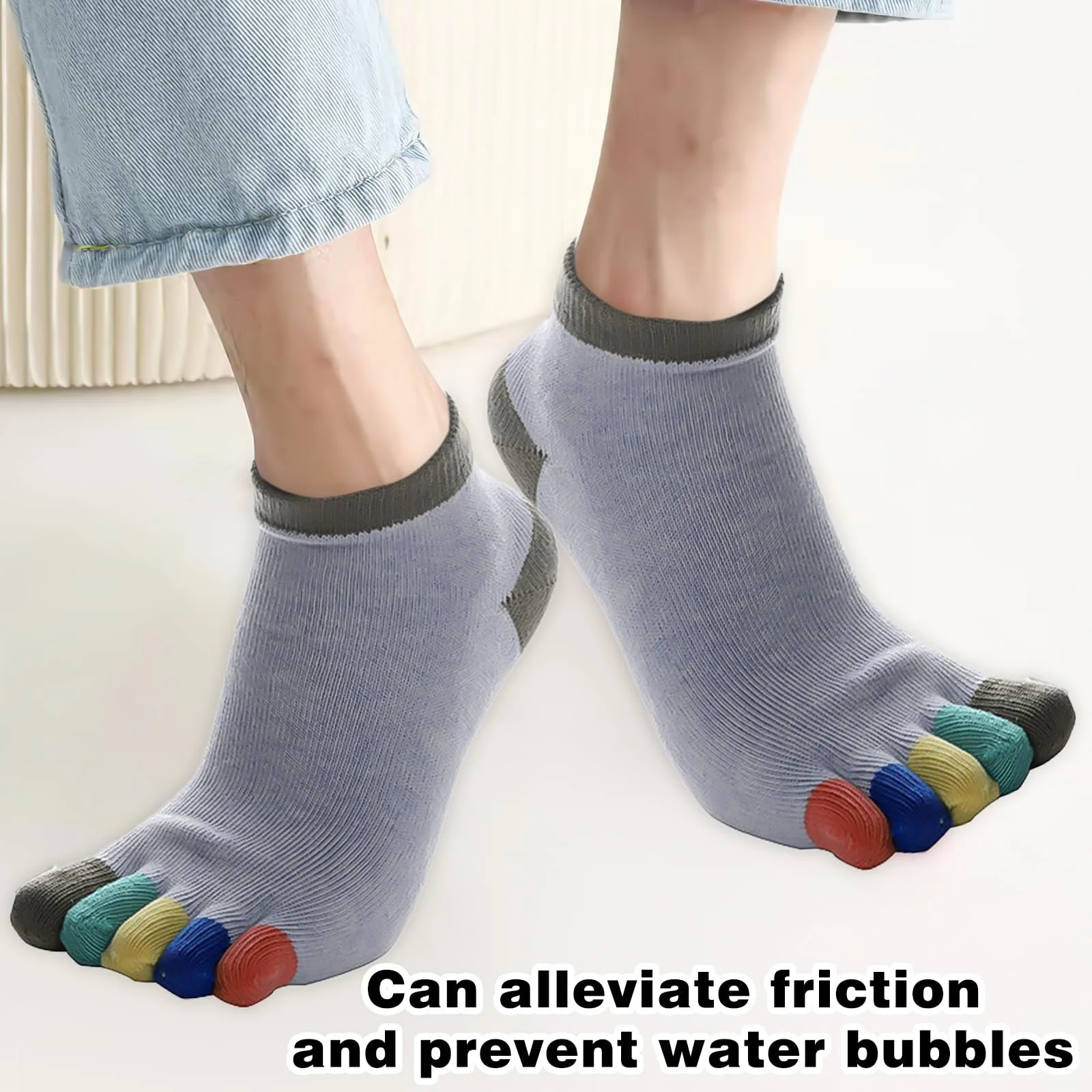 Шкарпетки з пальцями жіночі бавовняні (4 пари), фото №5