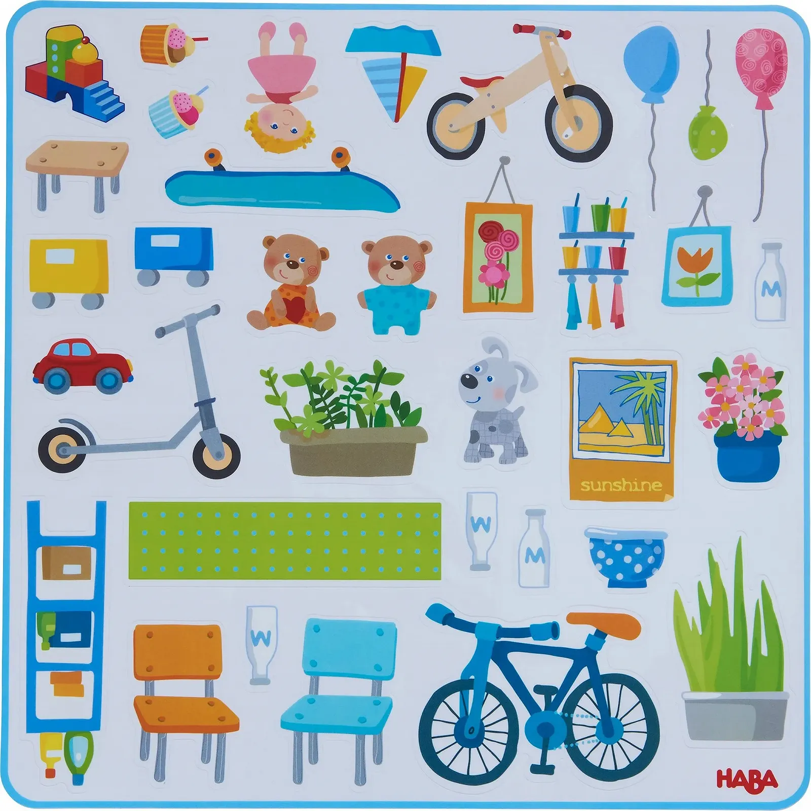 Аксесуари HABA Little Friends ляльковий дім клейкі декоративні наклейки для тарілок, кухні, дому кольорові 1306157001, фото №3
