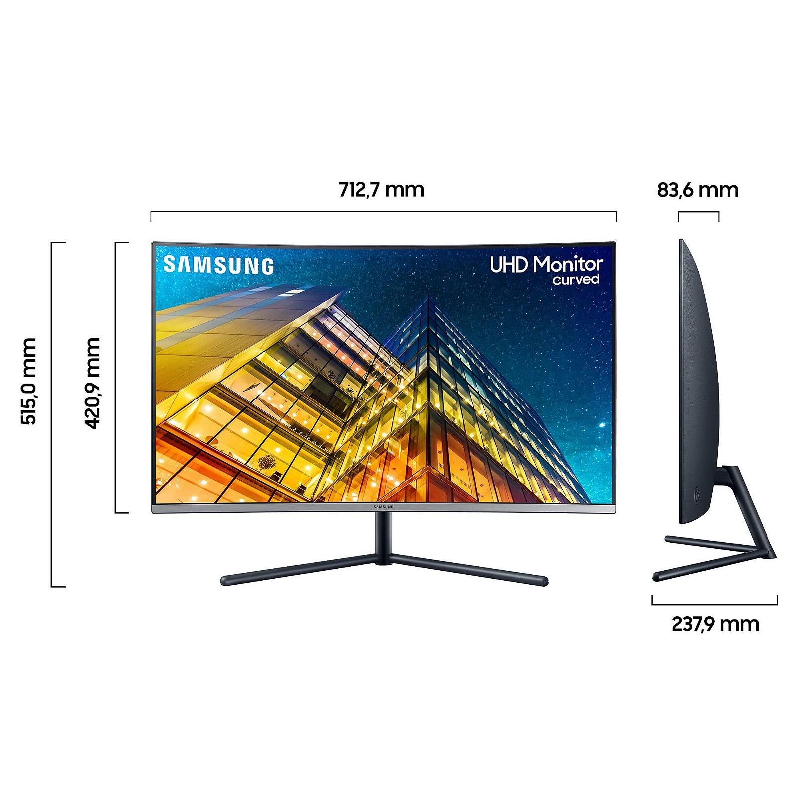 Монитор Samsung U32R590CWP UHD Curved 32 дюйма VA панель 4K UHD разрешение Время отклика 4 мс Частота обновления 60 Гц Flicker Free Режим защиты зрения, фото №2