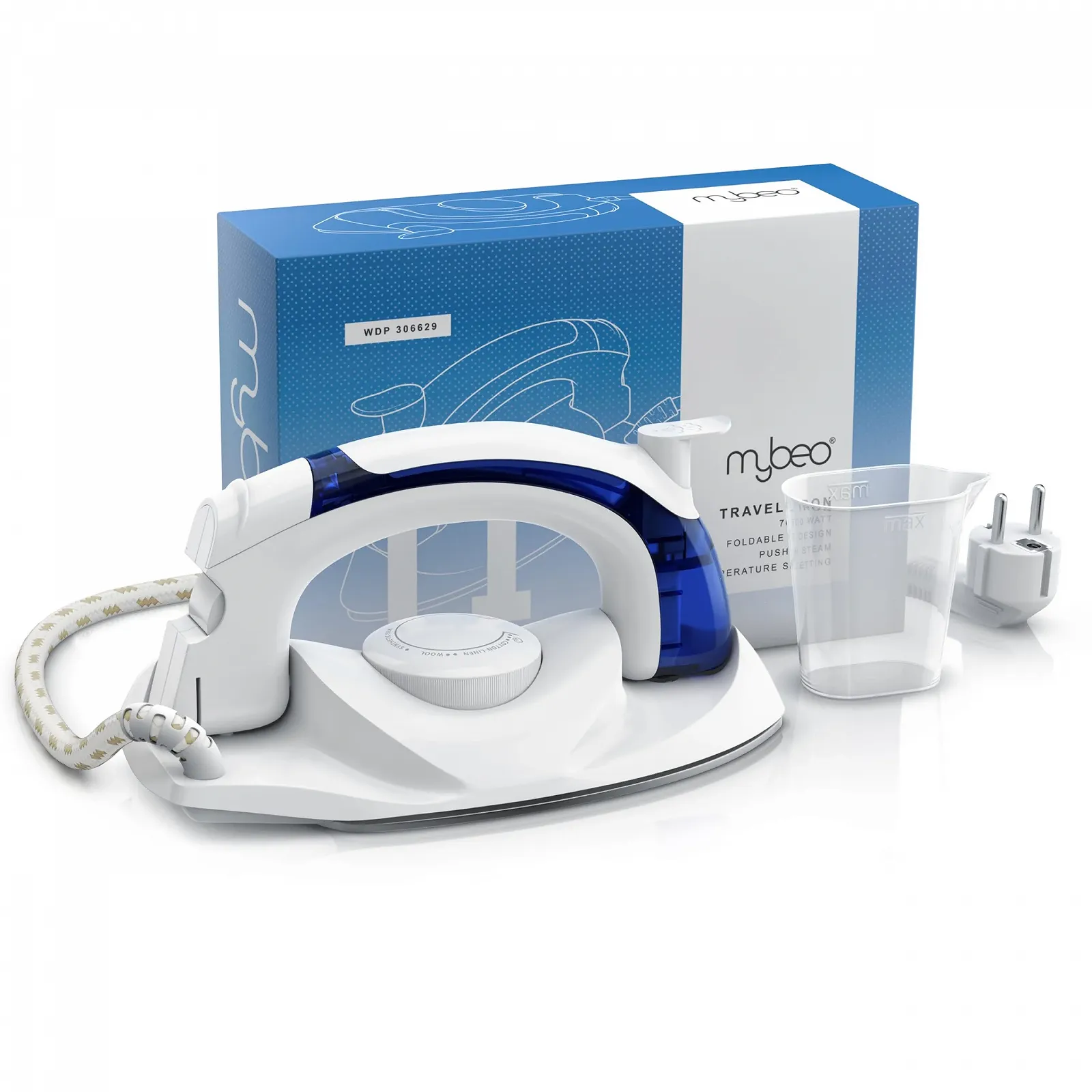 Дорожня парова праска MyBeo CSL-Computer Складана ручка Підошва з антипригарним покриттям 700 Вт, фото №7