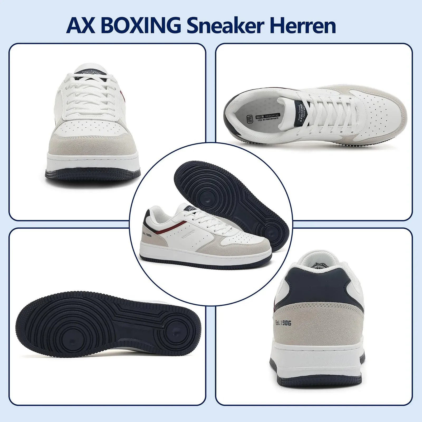 Кроссовки AX BOXING Модные мужские Мужская обувь Повседневная обувь Обувь для ходьбы Дышащие кроссовки Легкие кроссовки Размер 41-46 EU, фото №2 Кроссовки AX BOXING Модные мужские Мужская обувь Повседневная обувь Обувь для ходьбы Дышащие кроссовки Легкие кроссовки Размер 41-46 EU, фото №2