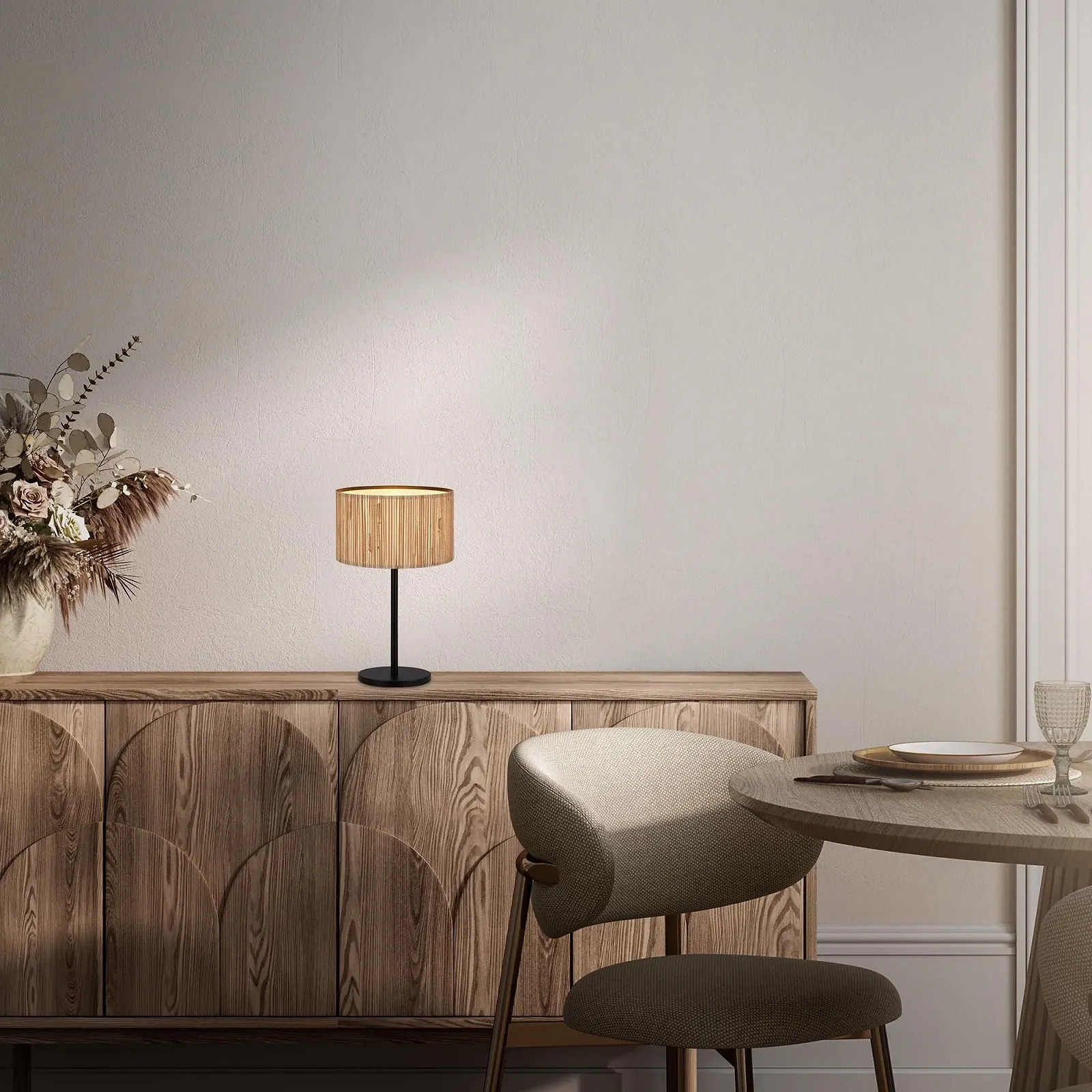 Настольная лампа BRILONER с абажуром из морской травы E27 Max 10 W 25 x 41.5 см, фото №4