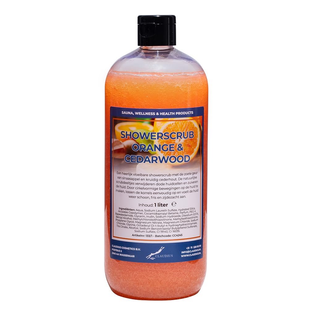 Гель Скраб для душу Orange & Cedarwood 1 л Прозорий, фото №1