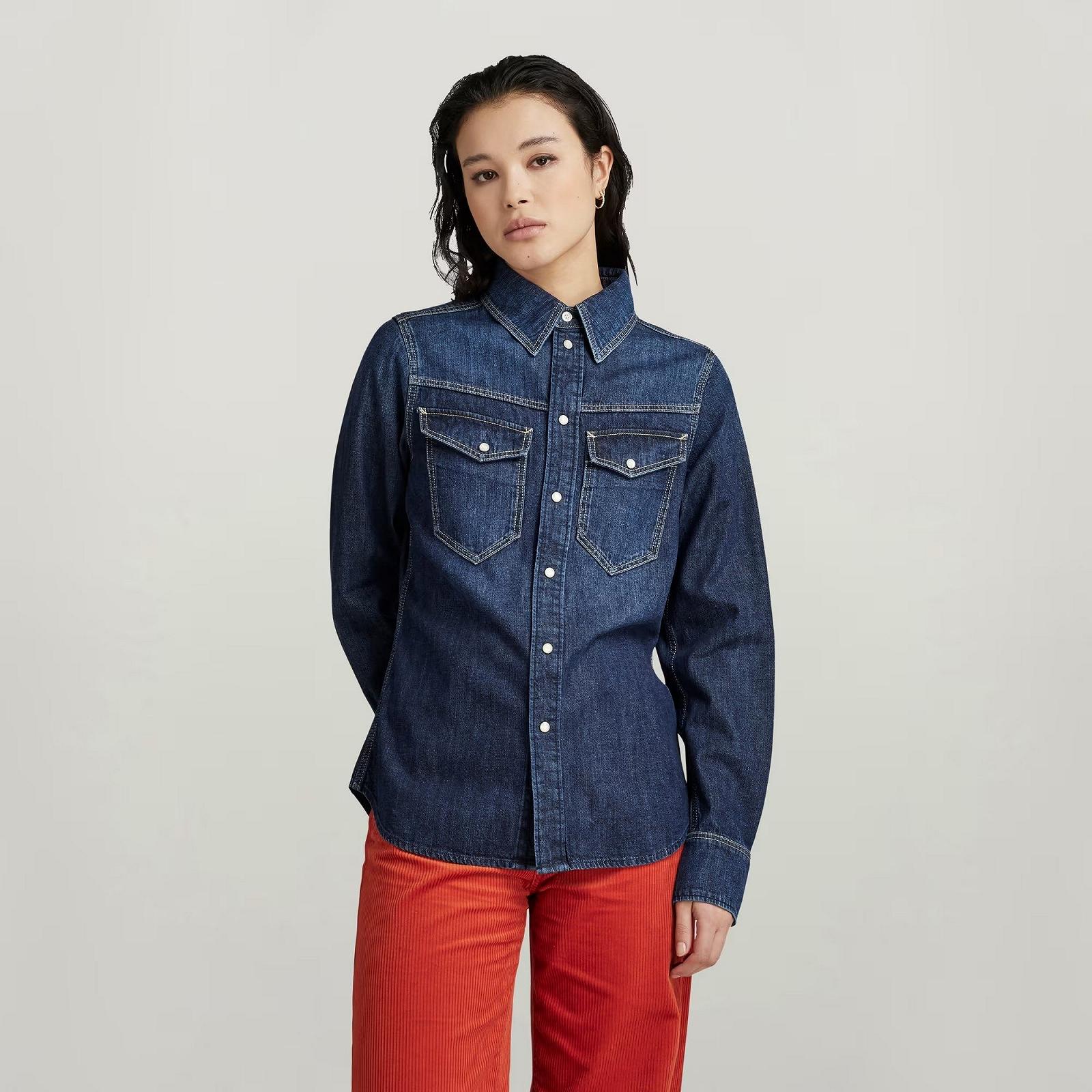 Жіноча сорочка G-Star RAW Slim Denim Shirt - XS, фото №1