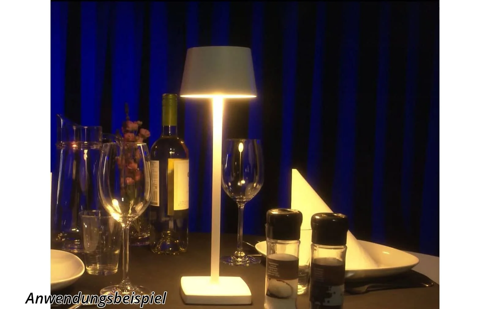 Настільна лампа Showtec EventLITE Table-WW Touch Dimmer Battery USB 12h IP54 Чорна, фото №4