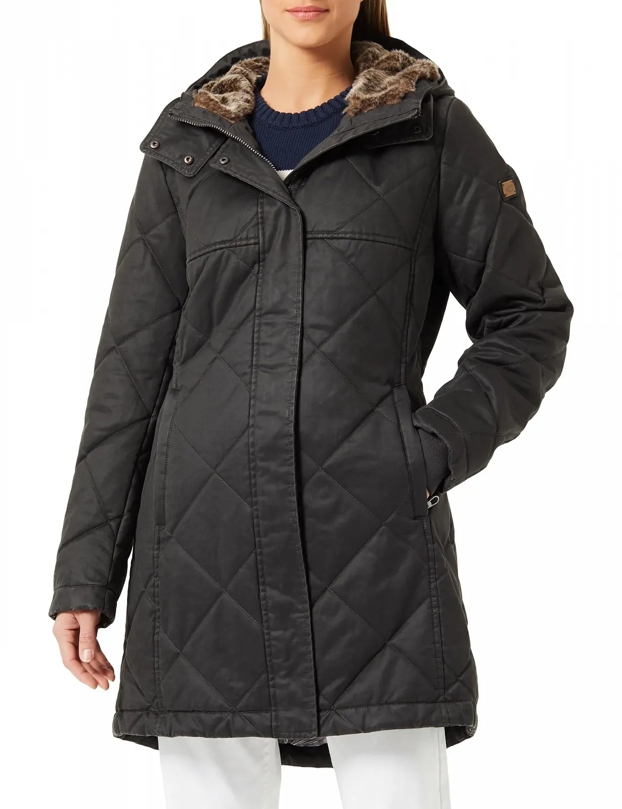 Жіноче стьобане пальто camel active у вінтажному стилі, фото №1 Жіноче стьобане пальто camel active у вінтажному стилі, фото №1