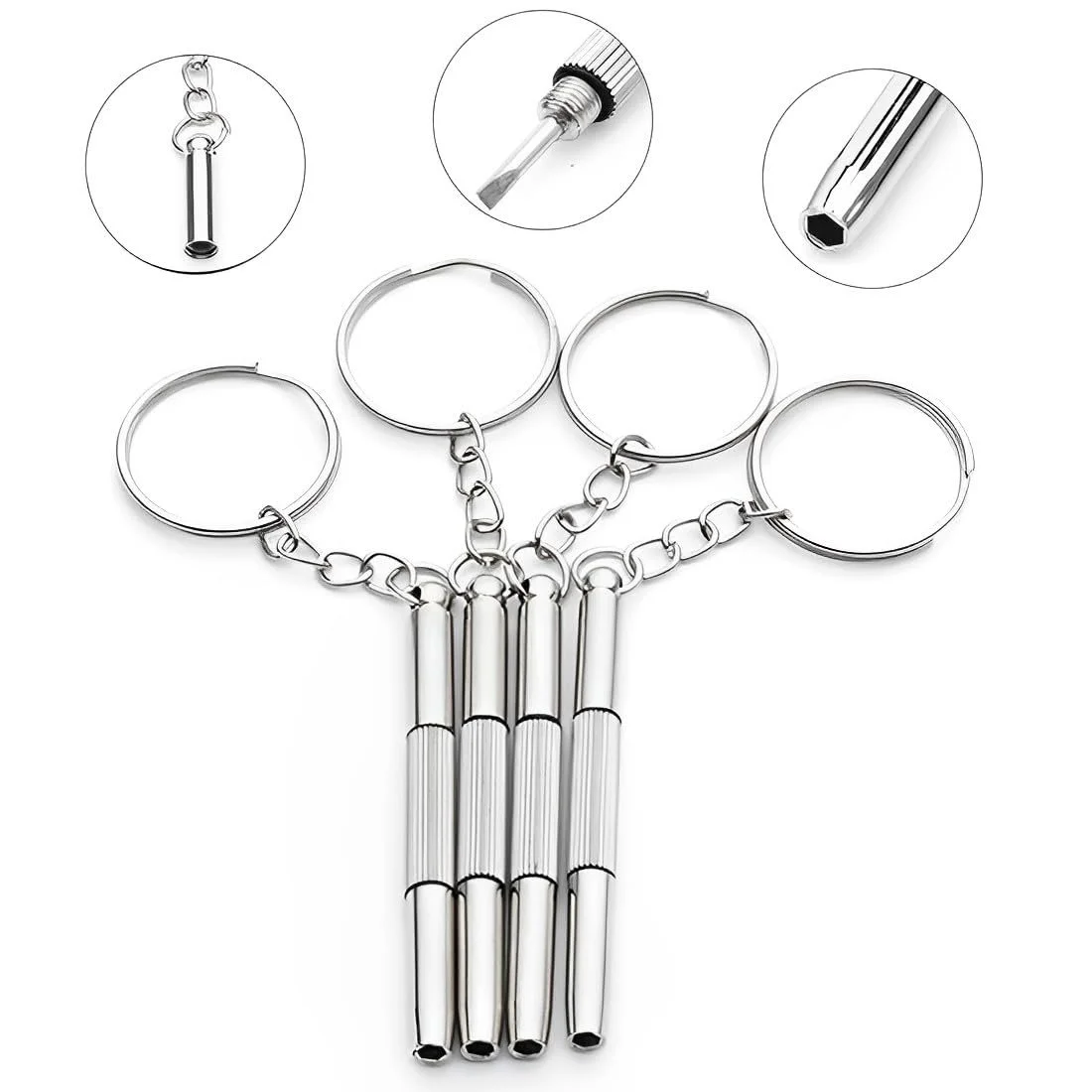 Набір BIRLOZA з 4 міні викруток з нержавіючої сталі для ремонту окулярів та ювелірних виробів, фото №1