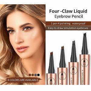 Олівець для брів 3D Waterproof Microblading 4 Fork Tips Liquid Hair Drawing Long-Lasting Natural Waterproof Smudge-proof Сірий synthetic.ua - Фото 1