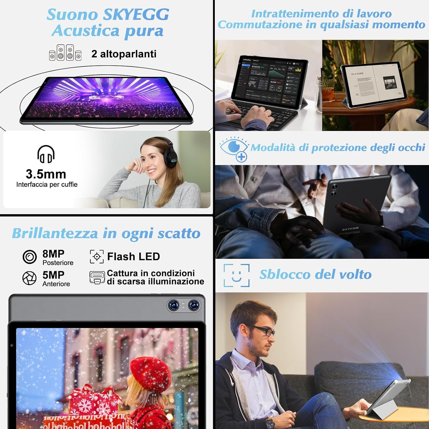 Планшет 10.1" SKYEGG K13 6+14/128Gb 8 ядер Android 14 6000 mAh Серый, фото №7