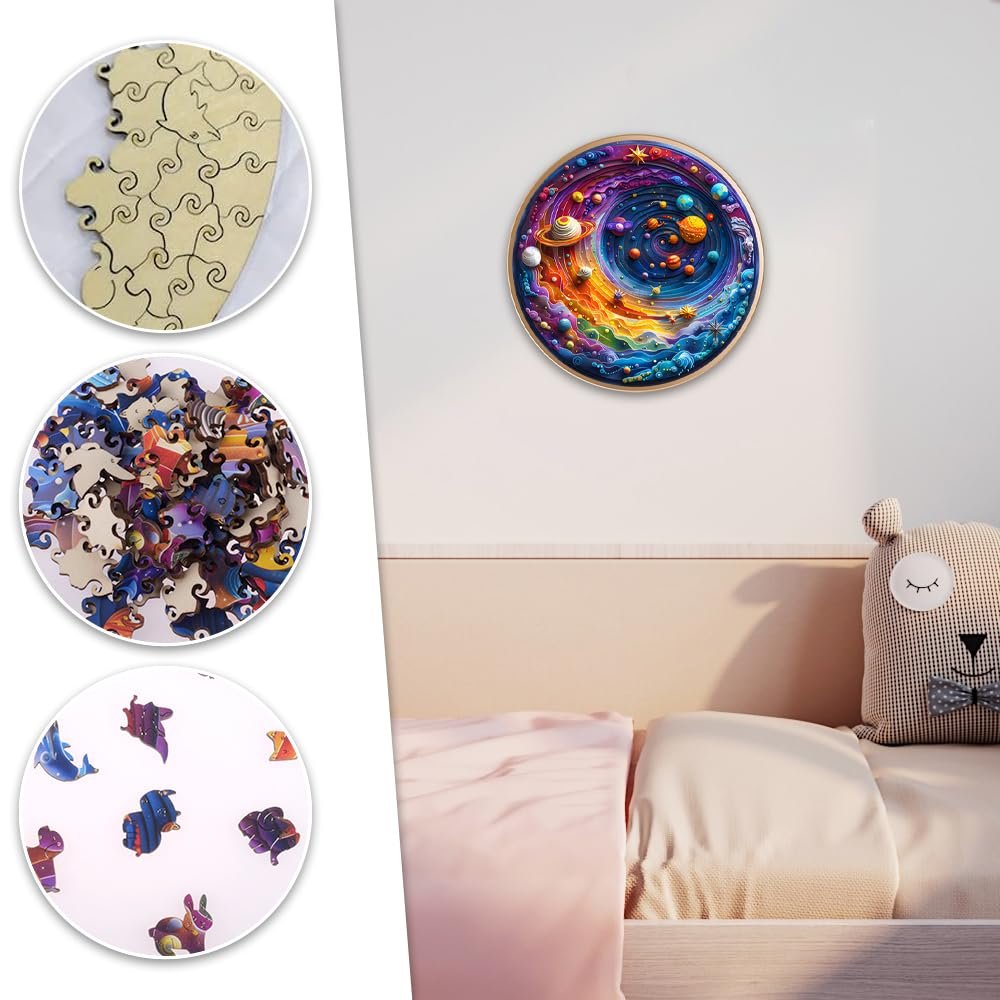 Пазл деревянный Mystical Yin Yang Tree and Moon 200 деталей 26 x 26 см, фото №6