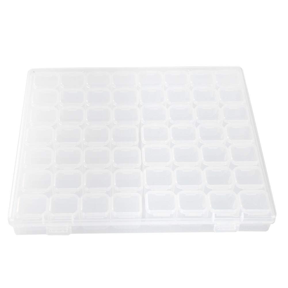 Органайзер для ногтей Пластиковый Прозрачный 56 отделений, фото №1