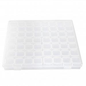 Органайзер для ногтей Пластиковый Прозрачный 56 отделений - Фото 1
