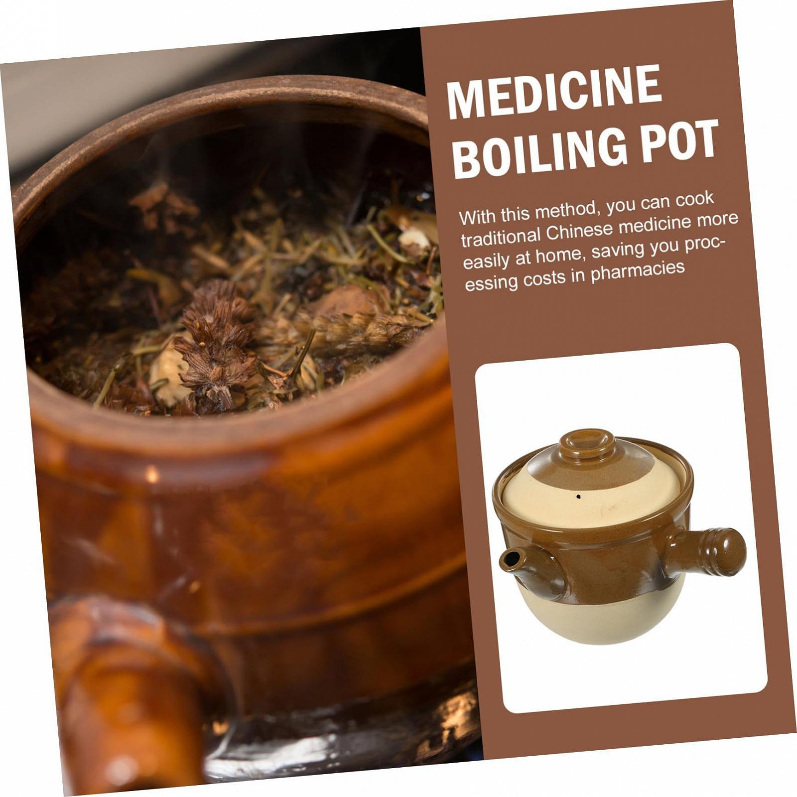 Кастрюля BESTYASH керамическая традиционная для лекарственных трав и тушения с эргономичной ручкой, фото №4