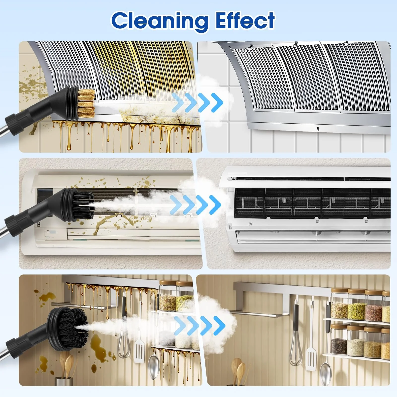 Пароочисник ручний 2500W 1100 мл 3Bar Білий, фото №3 Пароочисник ручний 2500W 1100 мл 3Bar Білий, фото №3