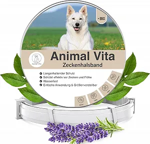 Нашийник Animal Vita від кліщів для собак водонепроникний регульований з лимонним евкаліптом 70 см - Фото 1